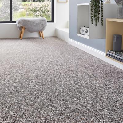 Teppichboden ANDIAMO "Gambia, Feinschlinge, Made in Belgium", beige (dunkelbeige), B:500cm H:7,2mm L:1500cm, Kunstfaser, Teppiche, meliert, Breite 400 cm oder 500 cm, strapazierfähig, pflegeleicht Image