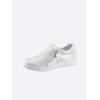 Slipper WALDLÄUFER, Damen, Gr. 6, silber (silberfarben), Glattleder, Nubukleder, sportlich, Schuhe