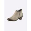 Stiefelette HEINE, Damen, Gr. 36, grau (taupe), Leder, Glattleder, Rindsleder, sportlich, Schuhe