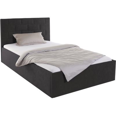 Polsterbett, schwarz, B:130cm H:98cm L:210cm, Bezug Bett: 100% Polyester, Bonnell-Federkernmatratze: 51% Polypropylen, 39% Polyester, 10% Baumwolle, Kaltschaummatratze: 100% Polyester, Bezug abnehm- und waschbar bis 60u00b0C, WESTFALIA... Image