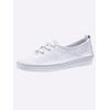 Schnürschuh HEINE, Damen, Gr. 41, weiß, Leder, Leder, sportlich, Schuhe