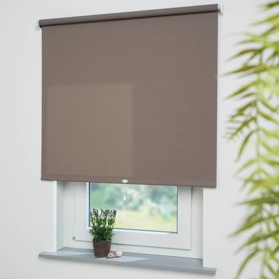 Springrollo LIEDECO "Uni" Gr. 15, braun (coffee), B:92cm H:180cm, Kunststoff, Metall, Polyester, Rollos, Rollo Hergestellt in Deutschland Image