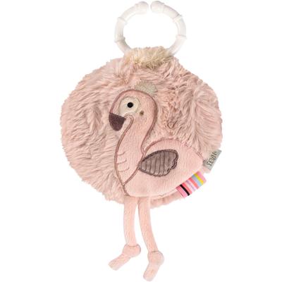 Greifspielzeug FEHN "Lazy, Crazy & Pink, Stoffbuch Flamingo", rosa (rose), Greifspielzeug, KinderB:13cm H:2,3cm L:14cm, Plüsch, Softvelour, Nicki, B:13cm H:2,3cm L:14cm Image