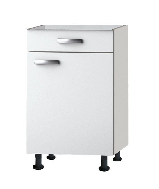 Unterschrank OPTIFIT "Ole", weiß, B:50cm H:87cm T:58,4cm, Holzwerkstoff, Schränke Image