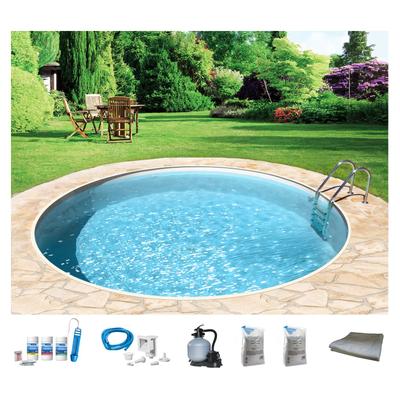 Rundpool MY POOL BWT "mit sandfarbener Folie für den Karibik Look", beige (weiß, sand), H:150cm Ø:600cm, Schwimmbecken, Höhe 150 cm, in versch. Größen verfügbar Image