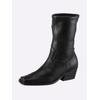 Stiefelette HEINE, Damen, Gr. 40, schwarz, Leder, Rindsleder, Glattleder, Synthetik, modisch, Schuhe