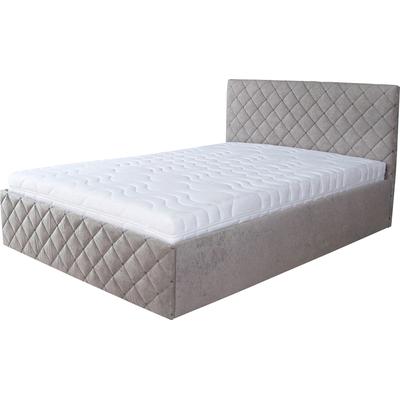 Polsterbett, grau (hellgrau), B:190cm L:212cm, Bezug Bett: Microfaser (100% Polyester), Bonnell-Federkernmatratze: 51% Polypropylen, 39% Polyester, 10% Baumwolle, Kaltschaummatratze: 100% Polyester, Bezug abnehm- und waschbar bis 60u00b0C, WESTFALIA... Image