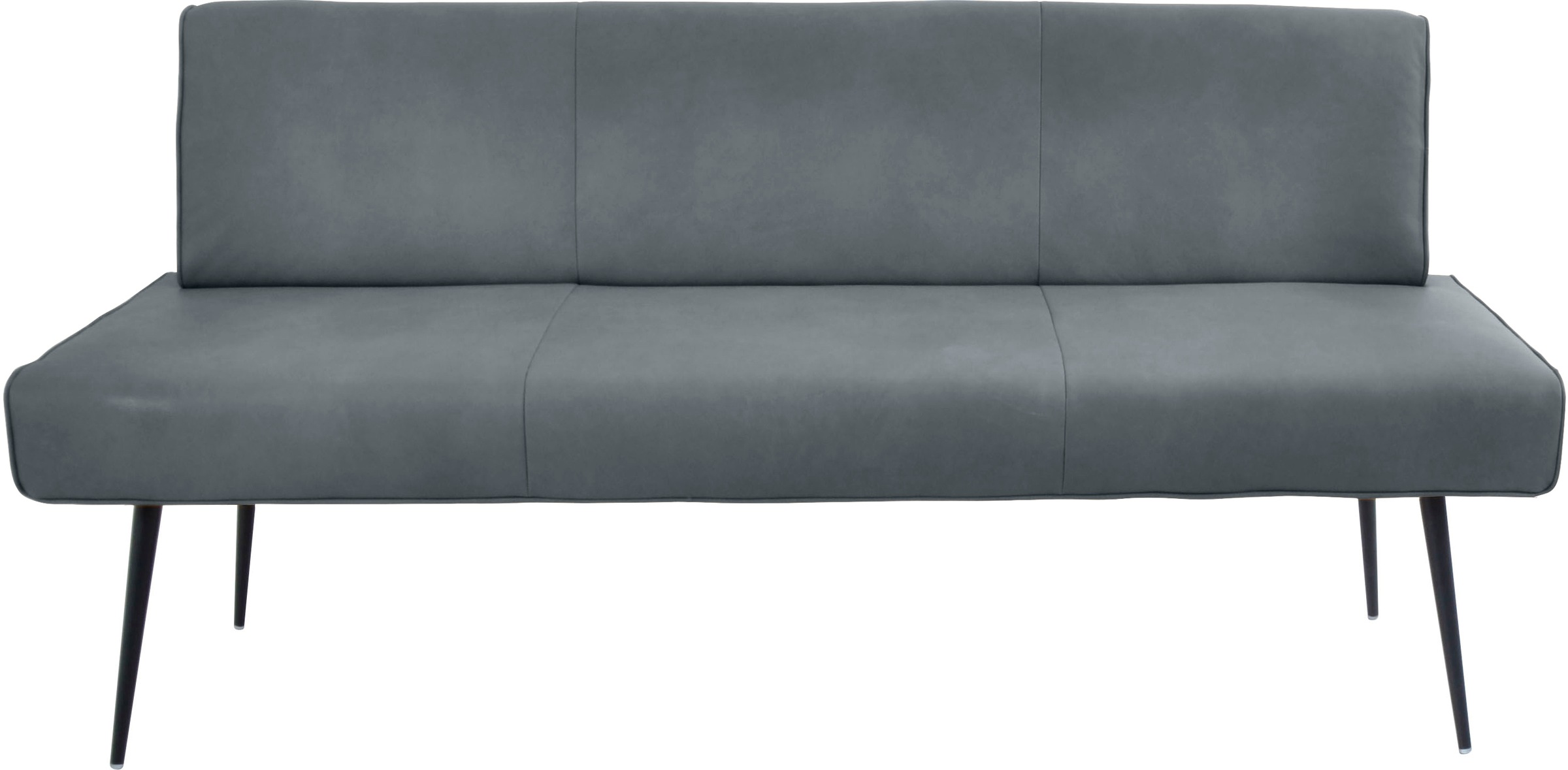 Polsterbank K+W KOMFORT & WOHNEN "Giacomo I", blau (aqua, schwarz), B:177cm H:87cm T:62cm, Sitzbänke, Polsterbank, Metallfüsse in schwarz, wahlweise in der Breite 200cm oder 177cm