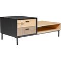 Couchtisch GUTMANN FACTORY, beige (natur, schwarz, natur), B:61cm H:45cm T:120cm, Tische