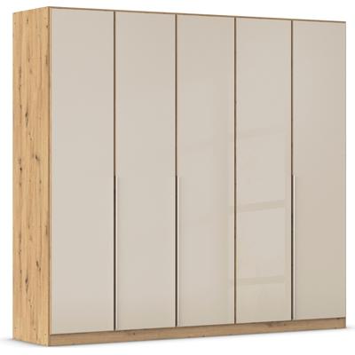 Drehtürenschrank RAUCH "Kleiderschrank Kleiderschränke Schrank Garderobe AGORDO mit Glasfront", eiche artisan, glas beige (champagner), B:226cm H:210cm T:54cm, Holzwerkstoff, Schränke, durchdachte Innenausstattung, in 6 Breiten und 2 Höhen MADE IN... Image
