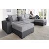 Wohnlandschaft COLLECTION AB "XL-Josy U-Form, Breite 313 cm, Cord-/Mix", grau (grau, anthrazit), B:313cm H:84cm T:161cm, 100% Polyester, Sofas, inkl. Bettfunktion, Bettkasten, mit 4 gleich großen Rückenkissen, Topseller