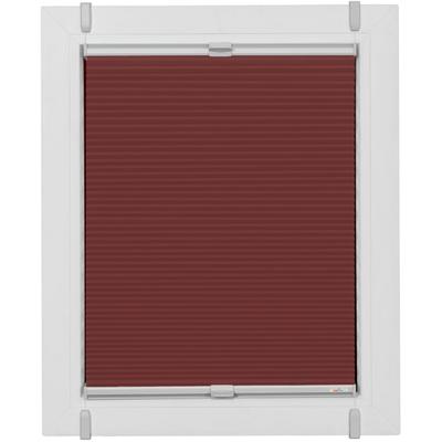 Plissee SUNLINES "Start-up Style Honeycomb", rot (ziegelrot, silberfarben, silberfarben), B:100cm H:205cm, Obermaterial: 100% Polyester, Plissees, verspannt mit Simply-Fix Klemmträger, Wabenplissee Image