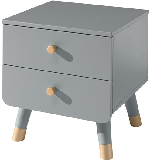 Nachttisch VIPACK "Billy", grau, B:43cm H:45,2cm T:40cm, Tische Image