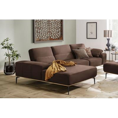 Ecksofa W.SCHILLIG "run, Designsofa mit tollem Sitzkomfort, bequem, L-Form", braun (macchiato z73), B:319cm H:88cm T:178cm, Longlife Xtra-Leder Z73: Naturwalkleder der Luxusklasse aus den erlesensten Rohhäuten. Hautstärke 1, 1 u2013 1, 3 mm,... Image