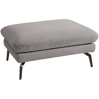 Hocker DIE PLANBAR "MP-IN22025", grau (platin), B:90cm H:45cm T:68cm, 100% Polyester, Hocker, Fußhocker, hochwertige Kaltschaumpolsterung, stylische Metallfüße Image