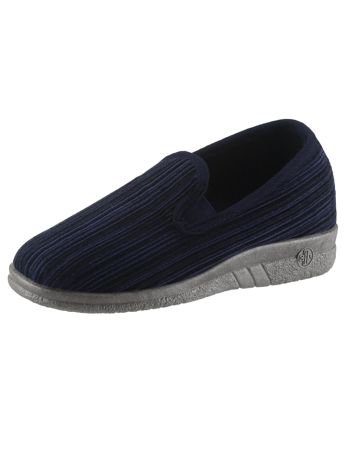 Hausschuh LANDGRAF, Herren, Gr. 39, blau (marine), Synthetik, Schuhe