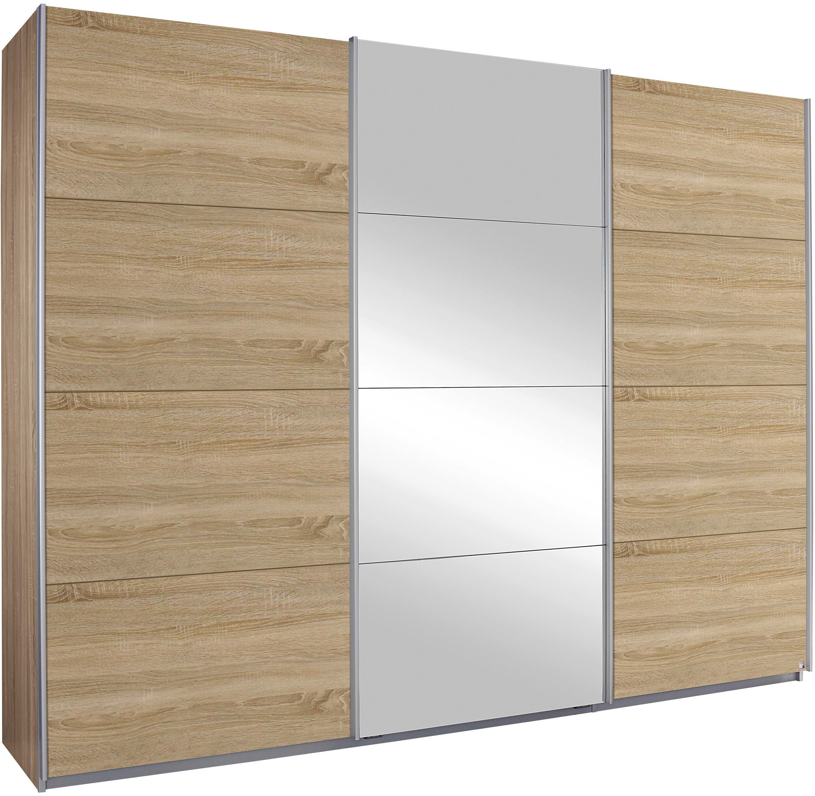 Schwebetürenschrank RAUCH "Gandra", beige (struktureichefarben hell uni), B:271cm H:210cm T:62cm, Holzwerkstoff, Schränke, Schwebetürenschrank