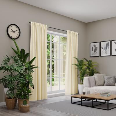 Vorhang NEUTEX FOR YOU "BELMONDO", beige, B:138cm H:180cm, Polyester, Gardinen, Uni mit samtiger Oberfläche, nach Maß Image
