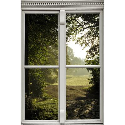 Wandsticker QUEENCE "Wiese", grün, T:0,1cm, Wandtattoos, Wandsticker, Wandbild, selbstklebend, 3D, Fenster Image