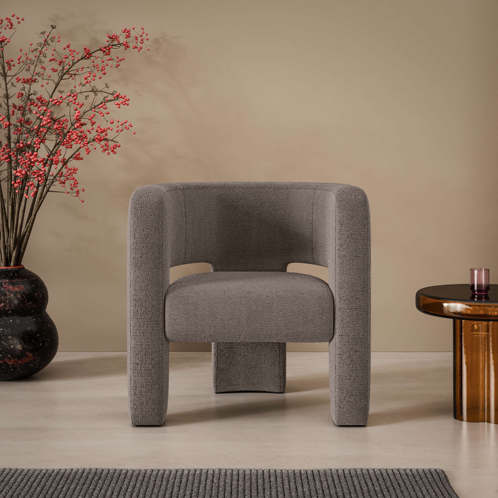 Sessel "Ohrensessel SELMIA Moderner Lounge-Sessel Einzelsitz, B/T/H 73/62/76cm", braun, B:73cm H:76cm T:62cm, 100% Polyester, LEGER HOME BY LENA GERCKE, Sessel, Lounge-Sessel, Relaxsessel/Lehnstuhl, erhältlich in trendigen Stoff- und Farboptionen