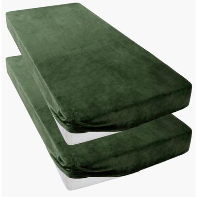 Bettlaken OTTO HOME "Desner3", grün (dunkelgrün), B:90cm L:200cm, Microfaser, Obermaterial: 100% Polyester, Laken, Mikrofaser, für Matratzen bis 20cm Höhe, Cashmere-Touch, Bettlaken Image