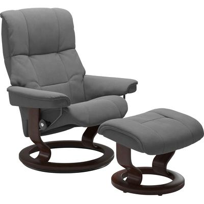 Relaxsessel STRESSLESS "Mayfair", grau (dunkelgrau dinamica), B:75cm H:99cm T:73cm, Leder BATICK: BATICK ist ein leicht korrigiertes, durchgefärbtes und genarbtes Möbelleder, bei dem die meisten Unebenheiten und Spuren in der Regel entfernt wurden.,... Image