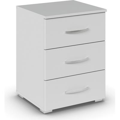 Nachtkommode RAUCH "Pure by Aditio", grau (seidengrau), B:47cm H:62cm T:42cm, Holzwerkstoff, Sideboards, im minimalistischem Design, 3 Schubladen mit Softclose-Funktion Image