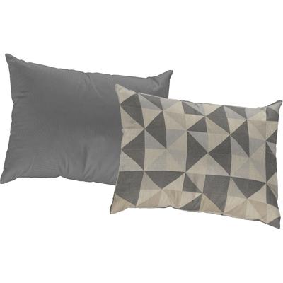 Dekokissen ADAM "Bio Bel", grau (dunkelgrau, gemustert, jaquard, struktur), B:40cm L:60cm, Baumwolle, Dekokissen_Sitzkissen_Kissenhüllen, Reißverschluss, gemustert, Wendekissenhülle ohne Füllung, 1 Stück Image
