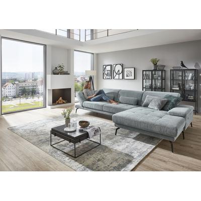 Ecksofa DIE PLANBAR "MP-IN20126 L-Form mit Federkern-Polsterung", blau (ocean), B:328cm H:82cm T:190cm, 100% Polyester, Sofas, mit Kopfteilverstellung, optional Sitztiefen- & Armteilverstellung Image