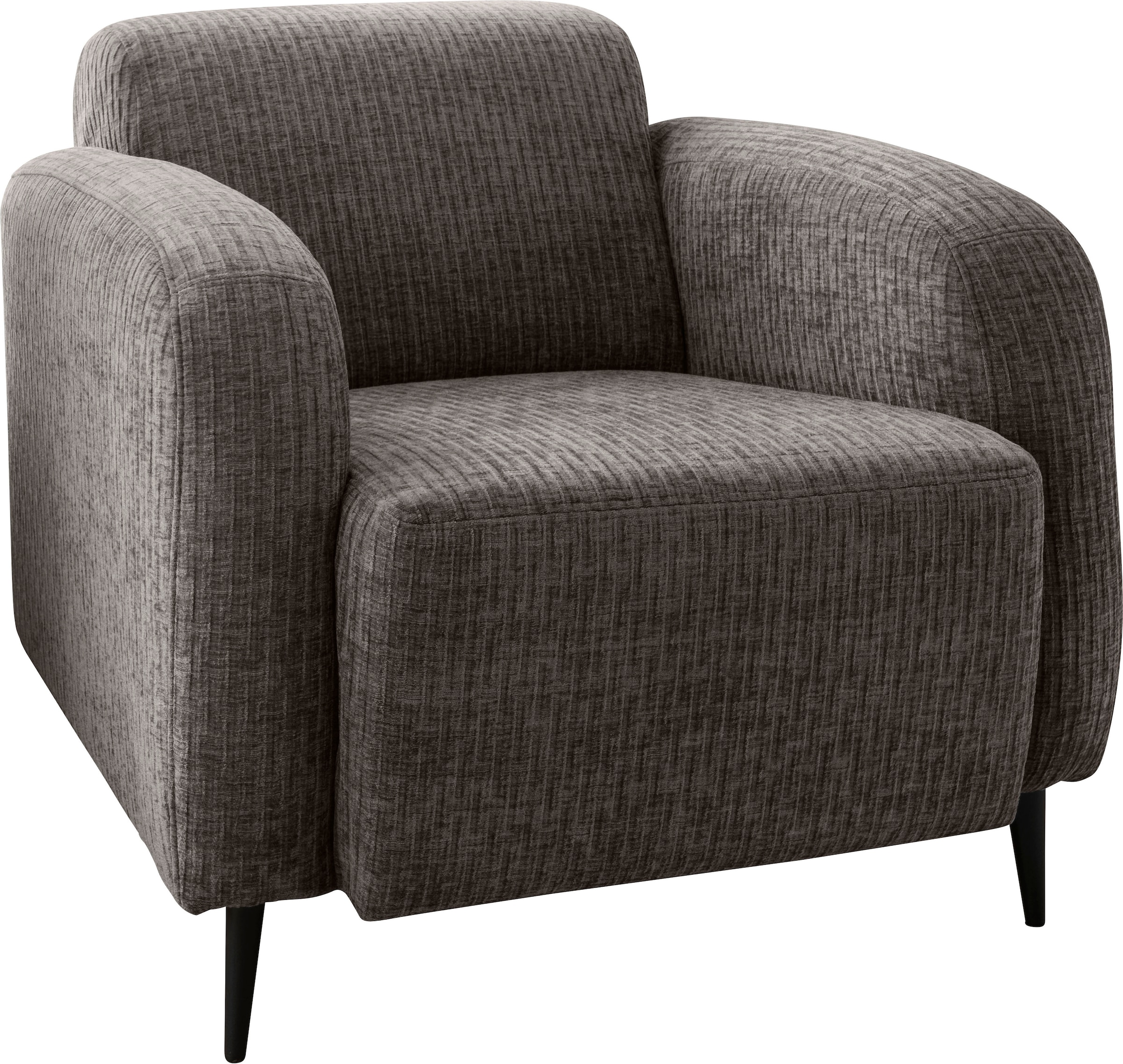 Cocktailsessel HOME AFFAIRE "Marone", grau (grau, braun), B:85cm H:76cm T:90cm, 100% Polyester, Sessel, Cocktailsessel, auch als 2-Sitzer und 3-Sitzer erhältlich