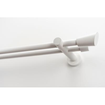 Gardinenstange GARESA "MOLIS", weiß, L:320cm Ø:20mm, Holzwerkstoff, Metall, Gardinenstangen, Vorhanggarnitur, verlängerbar, Wandmontage, Keil, ohne Ringe Image