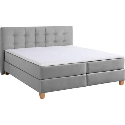 Boxspringbett HOME AFFAIRE "Moulay", grau, B:194cm L:231cm, Komplettbetten, inkl. Topper, in Überlänge 220 cm, 3 Härtegrade, auch in H4 Image