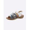 Sandale CASUAL LOOKS, Damen, Gr. 38, blau (jeansblau, weiß), Glattleder, sportlich, Schuhe