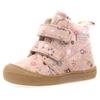 Lauflernschuh NATURINO "Wigghi", Kinder, Gr. 26, rosa blumen, Veloursleder, geblümt, casual, Schuhe, Winterstiefel mit Blumenprint, Größenschablone zum Download