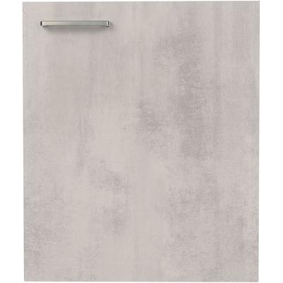Frontblende NOBILIA "Riva", Ausrichtung wählbar", grau (betongrau nachbildung), B:60cm H:72cm T:1,9cm, MDF, Möbelblenden, für integrierte Kühlgeräte und Waschautomaten, Breite 60 cm Image