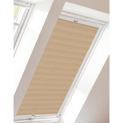 Dachfensterplissee SUNLINES "StartUp Style Crepe", beige (sand, weiß), B:77,6cm H:115,9cm, Obermaterial: 100% Polyester, Plissees, mit Führungsschienen Image