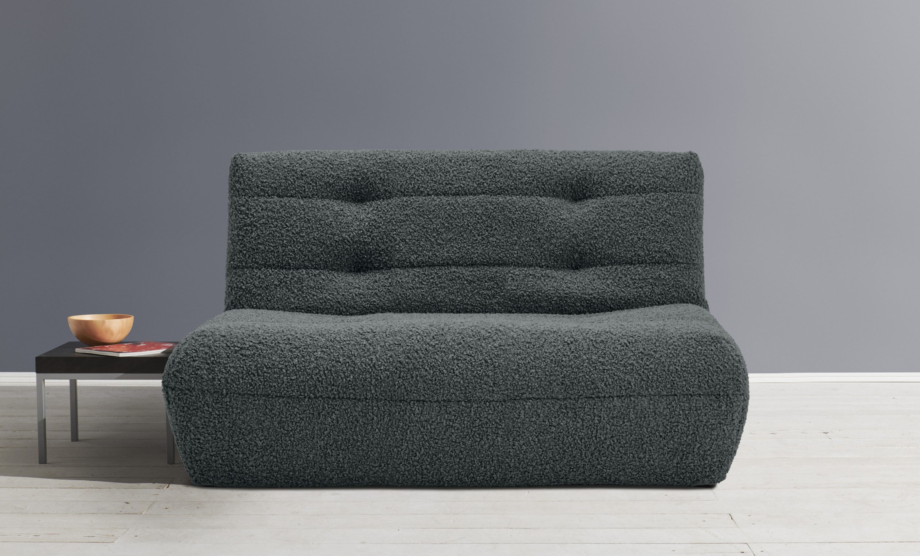 Schlafsofa ELL + ELL "Vanja", grau (anthrazit), B:150cm H:85cm T:100cm, Sofas, Schlafsofa