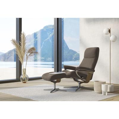 Relaxsessel STRESSLESS "View", braun (mole batick), B:82cm H:109cm T:81cm, Leder BATICK: BATICK ist ein leicht korrigiertes, durchgefärbtes und genarbtes Möbelleder, bei dem die meisten Unebenheiten und Spuren in der Regel entfernt wurden., Sessel,... Image