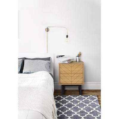 Nachttisch WOODMAN, braun (eiche), B:40cm H:53cm T:40cm, Tische, Holzfurnier aus Eiche Image