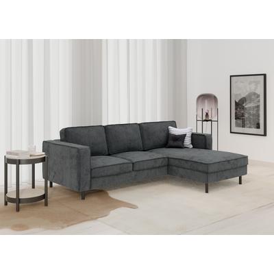 Ecksofa TRENDMANUFAKTUR "Watkins, Couch wahlweise mit Schlaffunktion & Bettkasten, auch in Cord", grau (dunkelgrau), B:232cm H:81cm T:161cm, 92% Polyester, 8% Polyamide, Sofas, Recamiere beidseitig montierbar, OTTOs Choice, Breite 232 cm Image