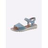Sandale JANA, Damen, Gr. 37, blau (jeansblau), Lederimitat, feminin, Schuhe