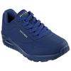 Sneaker SKECHERS "Uno - Stand on Air", Herren, Gr. 39, blau (dunkelblau), Lederimitat, sportlich, Schuhe, Freizeitschuh, Halbschuh, Schnürschuh mit Air-Cooled Memory Foam, Topseller