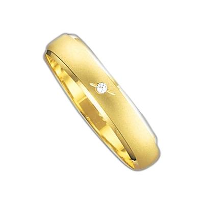 Trauring FIRETTI "Schmuck Geschenk Gold 375 Hochzeit Ehering Trauring "LIEBE" Gr. 18, gold (gelbgoldfarben), Fingerringe, 18, 0,0075 ct SI = kleine Einschlüsse mit Brillant, Gelbgold 585, 4mm, Made in Germany, wahlweise mit oder ohne Brillant Image