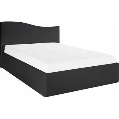 Polsterbett, schwarz, B:152cm L:210cm, Bezug Bett: Kunstleder, Bonnell-Federkernmatratze: 51% Polypropylen, 39% Polyester und 10% Baumwolle, Kaltschaummatratze: 100% Polyester, Bezug abnehm- und waschbar bis 60u00b0C, WESTFALIA SCHLAFKOMFORT,... Image
