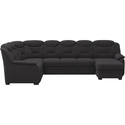 Wohnlandschaft COTTA "Marcus U-Form", schwarz, B:330cm H:99cm T:211cm, 100% Polyester, Sofas, wahlweise mit Bettfunktion & Stauraum Image