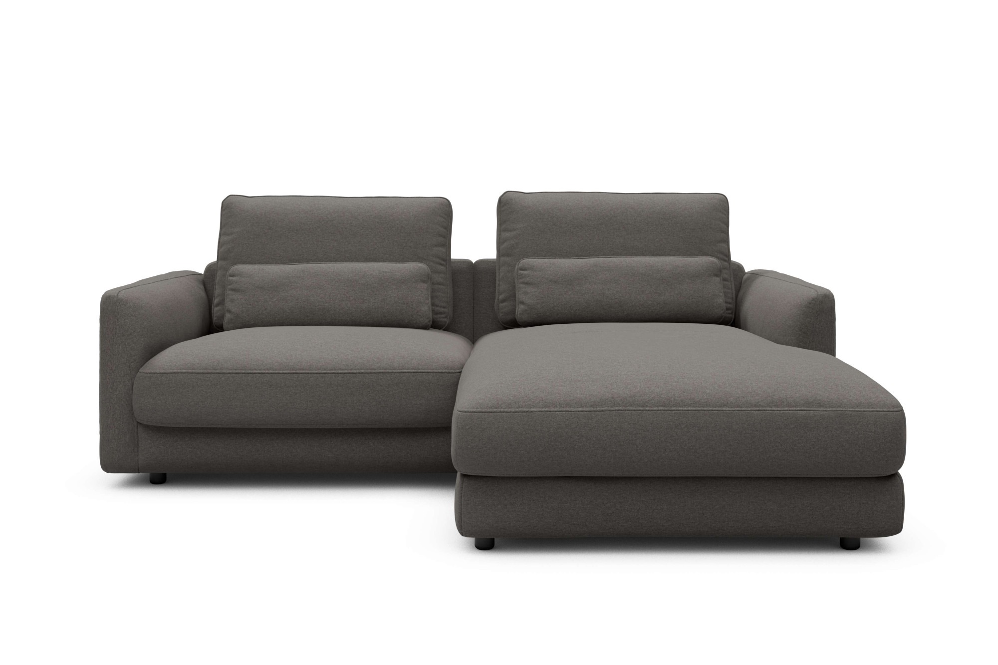 Ecksofa TENKSOM "Polsterecke, L-Form, Eckcouch, mit Federkern, inkl. Kissen", braun, B:225cm H:68cm T:171cm, Sofas, legerer Sitzkomfort zum Entspannen und Verweilen