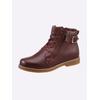 Schnürstiefelette ANDREA CONTI, Damen, Gr. 36, rot (burgund), Leder, Glattleder, modisch, Schuhe