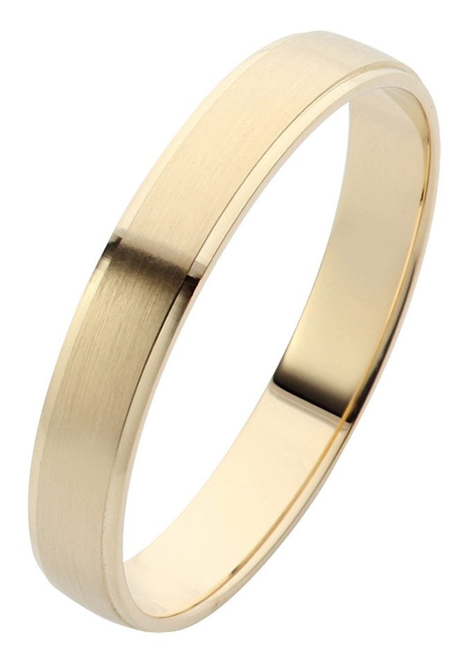 Trauring FIRETTI "Schmuck Geschenk Gold 375 Hochzeit Ehering Trauring "LIEBE" Gr. 22, gold (gelbgoldfarben), Fingerringe, 22, ohne Brillant, Gelbgold 375, 3mm, Made in Germany, wahlweise mit oder ohne Brillant Image