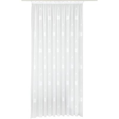 Gardine WECKBRODT "Alexa", weiß, B:575cm H:95cm, Jacquard, Polyester, Gardinen, Jacquard, strukturiert,halbtransparent, Allover,Motiv, nach Maß, Store Image
