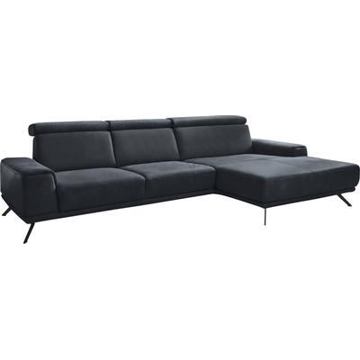 Ecksofa DIE PLANBAR "PN-EM22041 L-Form", blau (nightblau), B:335cm H:89cm T:188cm, Sofas, wahlweise motorisches Canape oder Sitztiefenverstellung Image